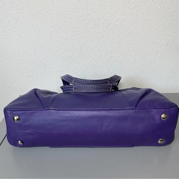 Coach Purple Leather Soho East West Shoulder bag - Picture 6 of 12